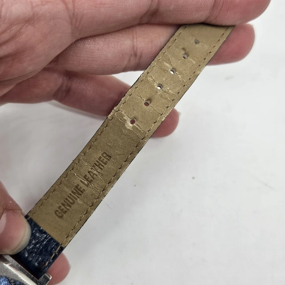vintage Manhattan by Croton blue rectangular watch